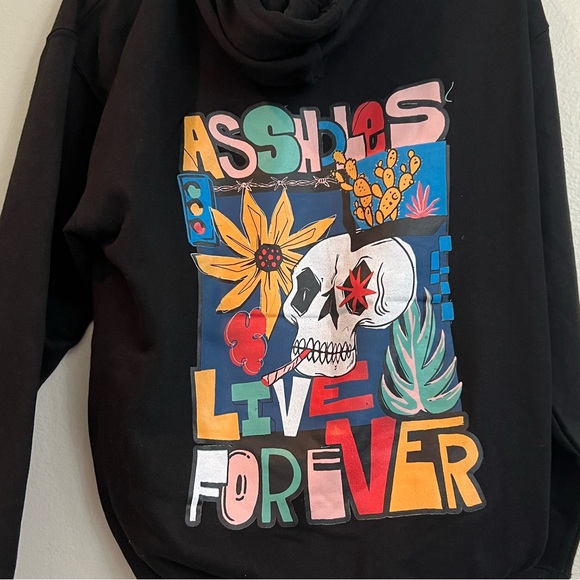 Assholes live forever hoodie size medium men’s size large women - Picture 1 of 1